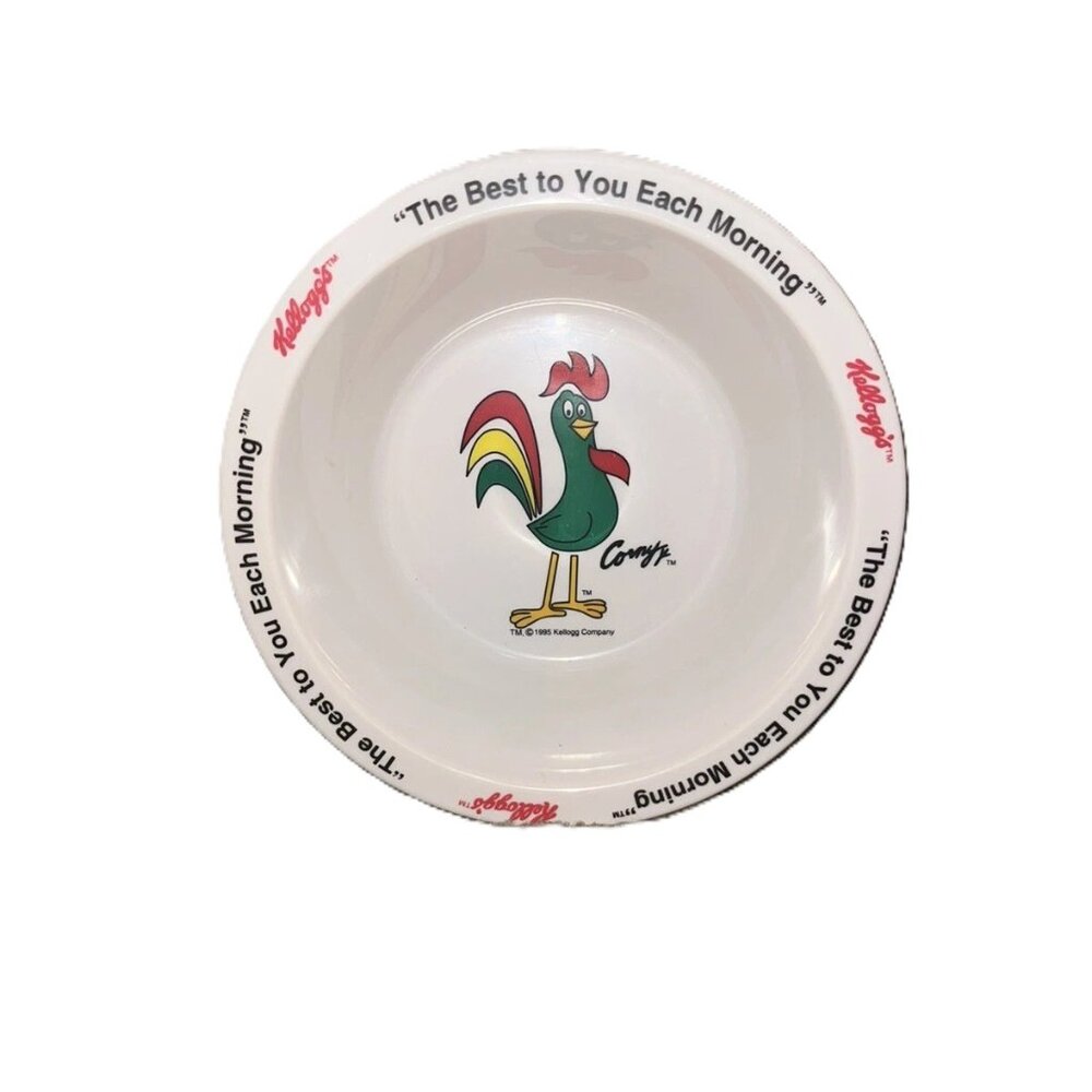 Kellogg's Collector Corny Cornelius Rooster Corn Flakes Cereal Bowl Vintage 1995